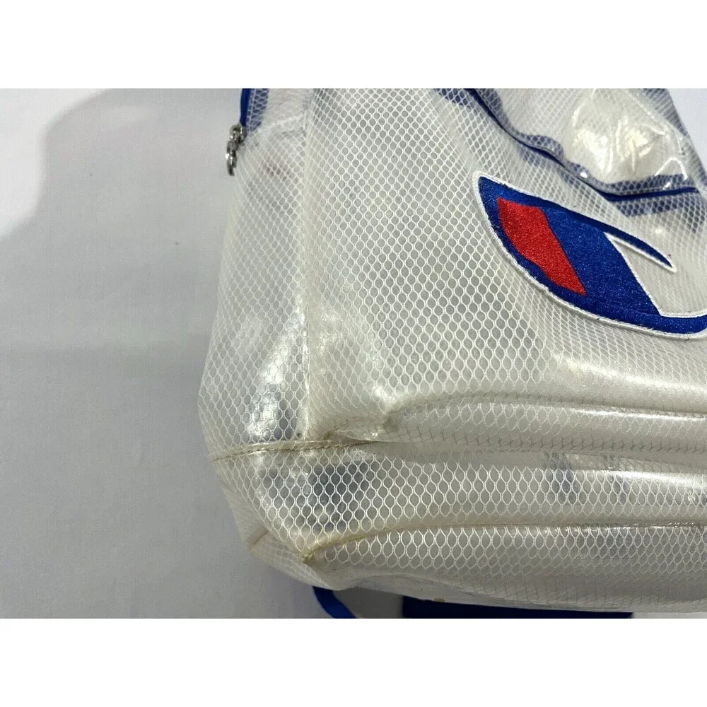 CHAMPION Clear Blue Logo Supercize Backpack Bag School Travel Stains Unisex